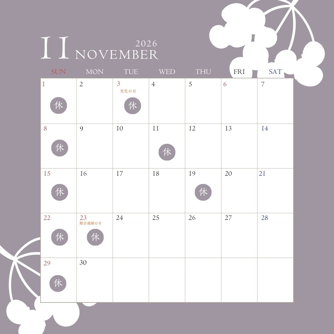11月休診日のお知らせ